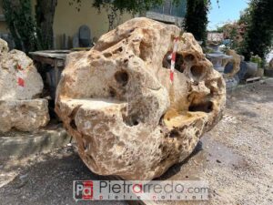 Mediterranean rock garden fountain giant ston agarden sasso puglia offer price pietrarredo stock warehouse